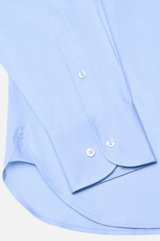 Blue Slim Fit Cotton Shirt with buttons  - Fashion  from Albione - Just 289 zł! Shop Now at Albione