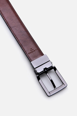 BELT DOUBLE BLACK/BROWN BLK NICKLE 3.2CM  - Fashion  from Albione - Just 99 zł! Shop Now at Albione