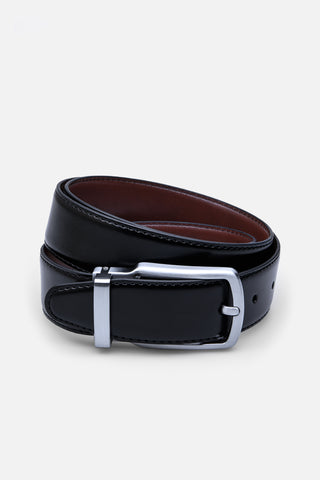 BELT DOUBLE BLACK/BROWN NICKLE SATIN 3.5CM  - Fashion  from Albione - Just 99 zł! Shop Now at Albione