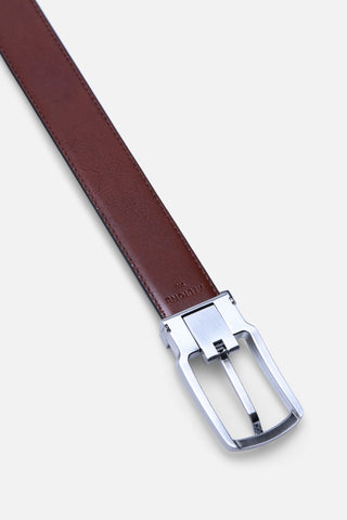 BELT DOUBLE BLACK/BROWN NICKLE SATIN 3.5CM  - Fashion  from Albione - Just 99 zł! Shop Now at Albione