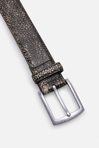 Men's Leather Belt - ZKM9961 3.5cm Taupe Antique Silver  - Fashion  from Albione - Just 99 zł! Shop Now at Albione