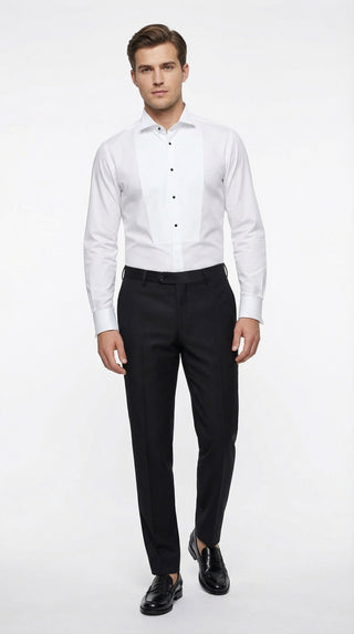 White Tuxedo DS Cotton Shirt Satin  - Fashion  from Albione - Just 289 zł! Shop Now at Albione