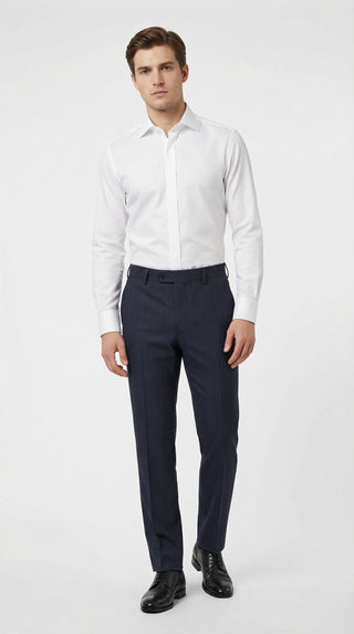 White Double Cuff Cotton Shirt Satin  - Fashion  from Albione - Just 289 zł! Shop Now at Albione