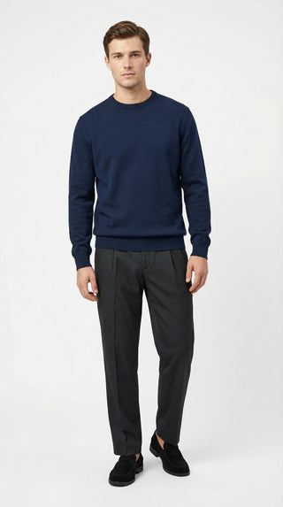 SWEATER ALKZSW22-09-C BLUE  - Fashion  from Albione - Just 260 zł! Shop Now at Albione