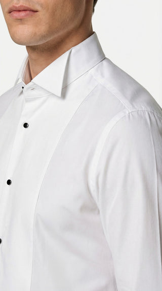 White Tuxedo DS Cotton Shirt Satin  - Fashion  from Albione - Just 289 zł! Shop Now at Albione