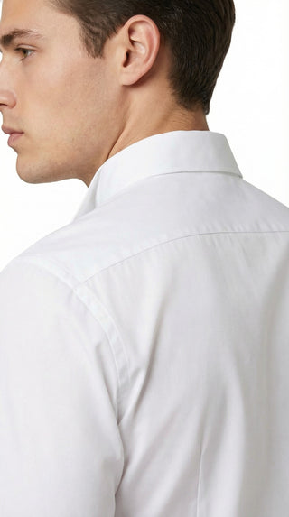 White Tuxedo DS Cotton Shirt Satin  - Fashion  from Albione - Just 289 zł! Shop Now at Albione