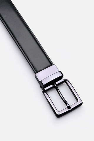 BELT DOUBLE BLACK/BROWN BLK NICKLE 3.2CM  - Fashion  from Albione - Just 99 zł! Shop Now at Albione