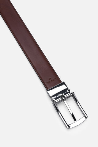BELT DOUBLE BLACK/BROWN NICKLE 3.5CM  - Fashion  from Albione - Just 99 zł! Shop Now at Albione