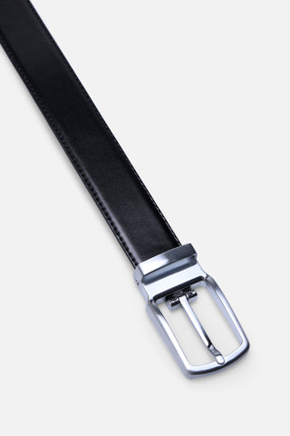 BELT DOUBLE BLACK/BROWN NICKLE SATIN 3.5CM  - Fashion  from Albione - Just 99 zł! Shop Now at Albione